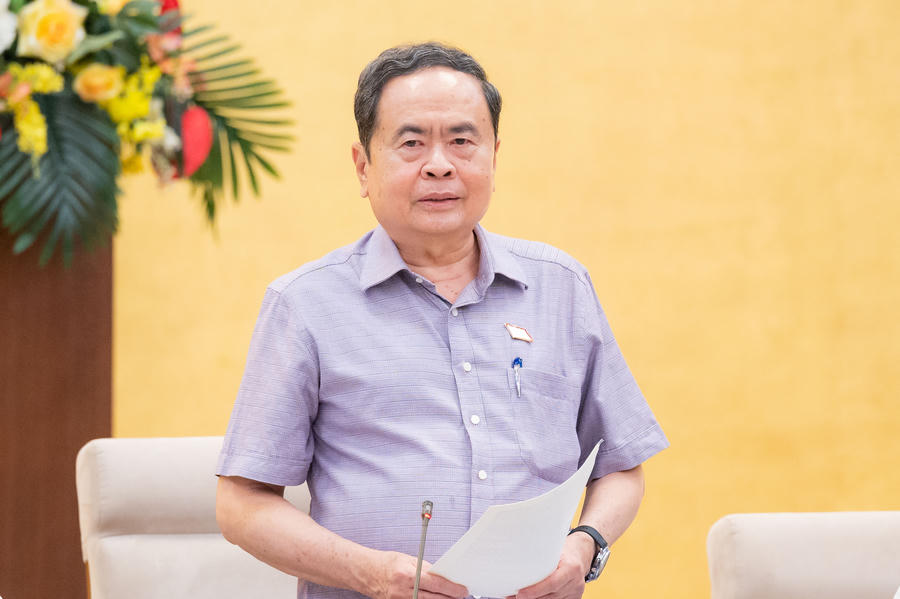 Bí thư Đảng ủy Quốc hội, Chủ tịch Quốc hội Trần Thanh Mẫn phát biểu chỉ đạo tại Hội nghị. Ảnh: quochoi.vn