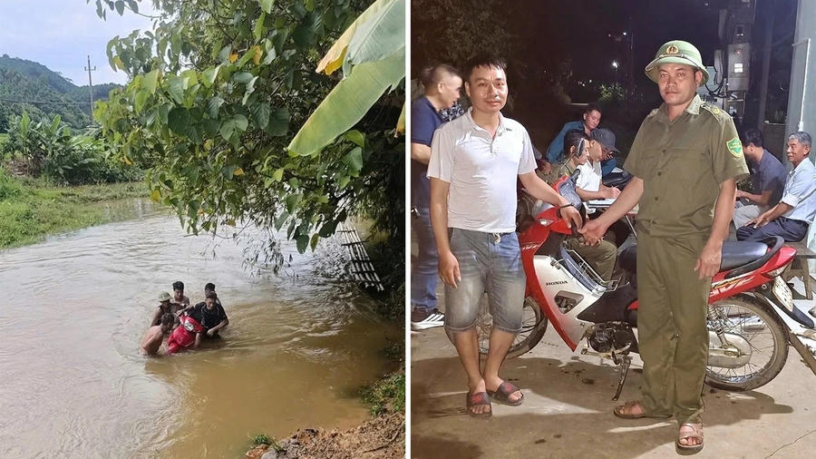 Anh S. được cứu giúp kịp thời và tài sản được tìm thấy.