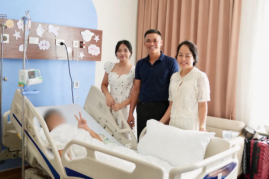Bệnh nhân sau khi được phẩu thuật . Ảnh BVCC