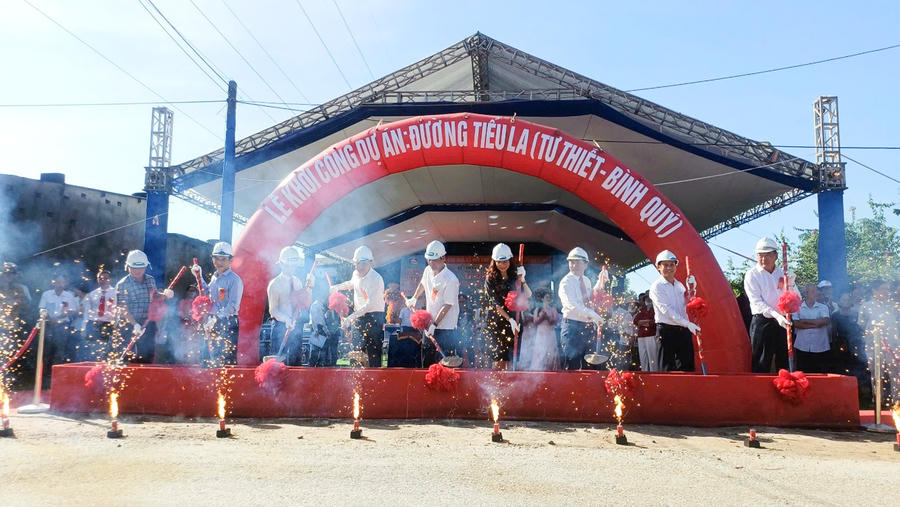 Xã Thăng Bình khởi công dự án đường Tiểu La vốn đầu tư hơn 26 tỷ đồng. (Ảnh: Cổng TTĐT TP Đà Nẵng)