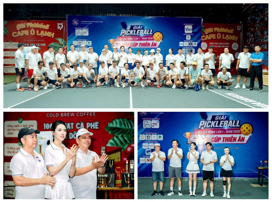 Giải Pickleball DTE mở rộng lần I năm 2026 - Tranh Cúp Thiên Ân hướng đến mục tiêu gây quỹ xây dựng 20 căn nhà nghĩa tình cho các hộ nghèo, hộ có hoàn cảnh đặc biệt khó khăn tại Đồng Tháp