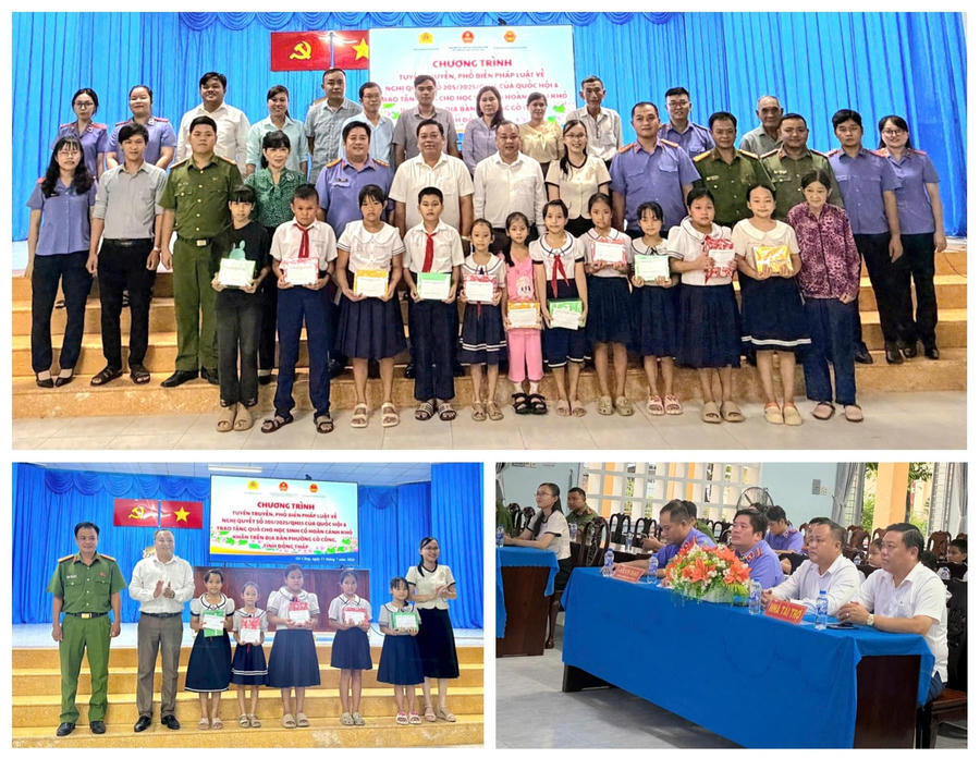 Đại diện DTE đồng hành với Hội Liên lạc với người đồng hương Đồng Tháp tại TP.HCM Cụm 6 tài trợ, phối hợp cùng các cơ quan chức năng tỉnh Đồng Tháp thực hiện chương trình Giáo dục, phổ biến pháp luật, tặng học bổng cho học sinh quê nhà