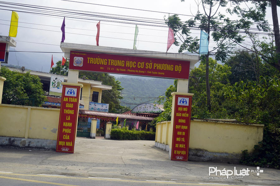 Trường THCS Phương Độ - Nơi xảy ra lùm xùm trong thu chi tiền ăn của học sinh.