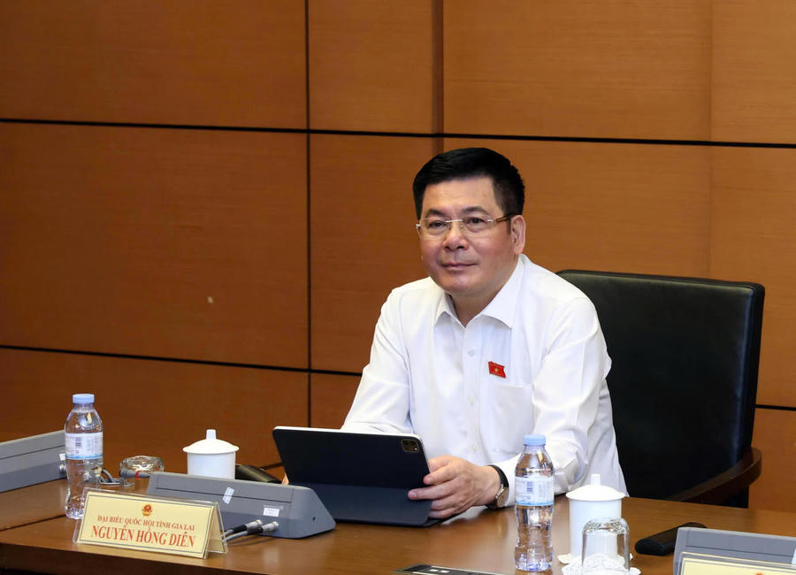 Phó Chủ tịch Quốc hội Nguyễn Hồng Diên phát biểu tại phiên họp. Ảnh: Trung Thành
