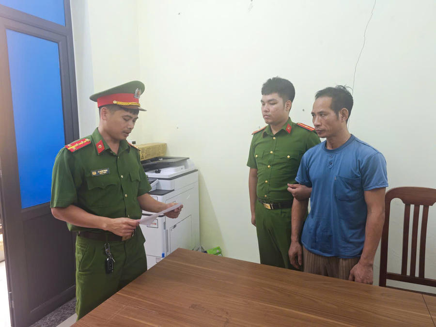 Đối tượng bị bắt giữ.