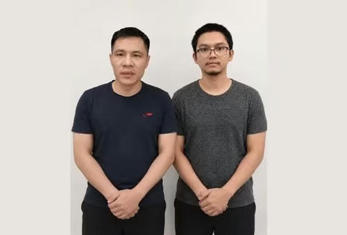 Nguyễn Hữu Trường (trái) và Trần Văn Bình (phải).