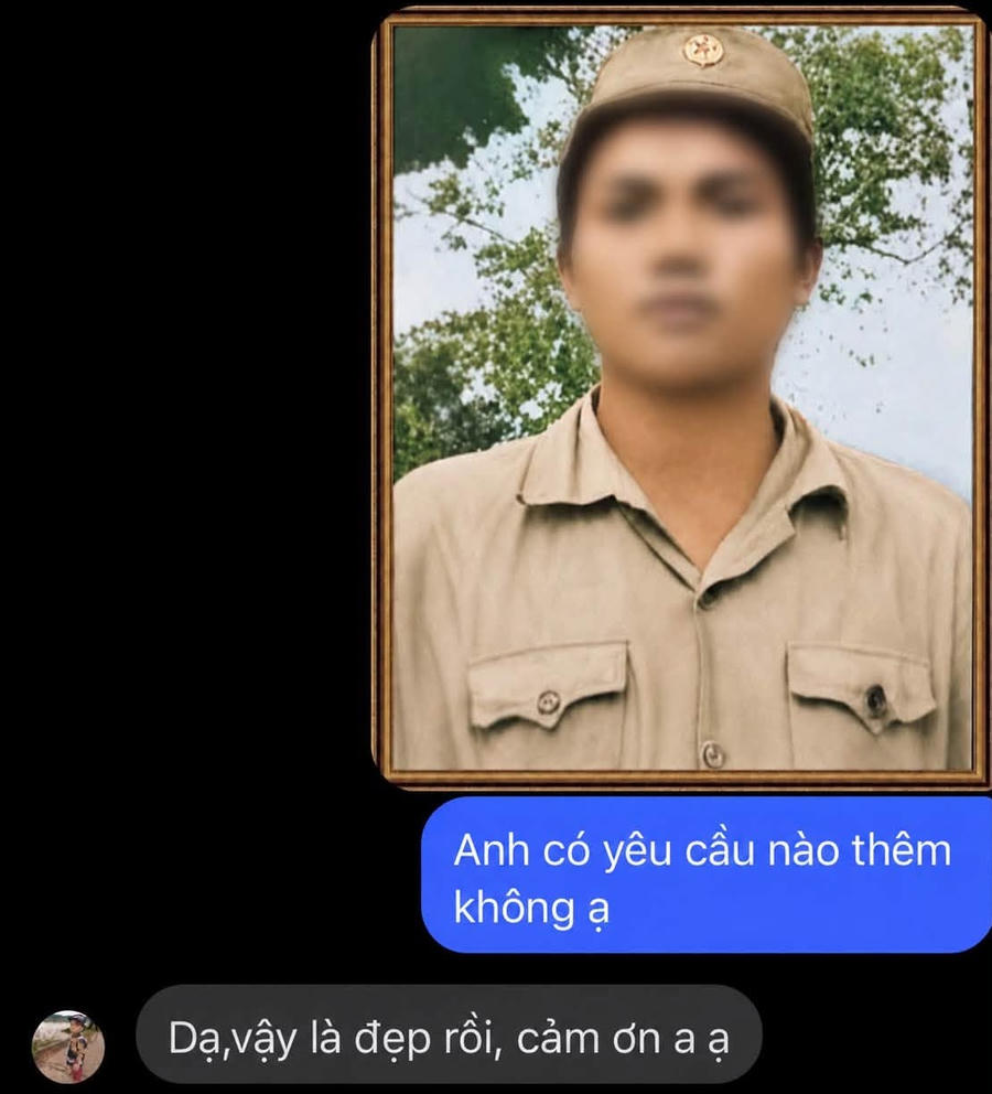 Những yêu cầu hỗ trợ khôi phục ảnh, làm mới ảnh cũ từ người dân được gửi đến Công an xã Bố Trạch.