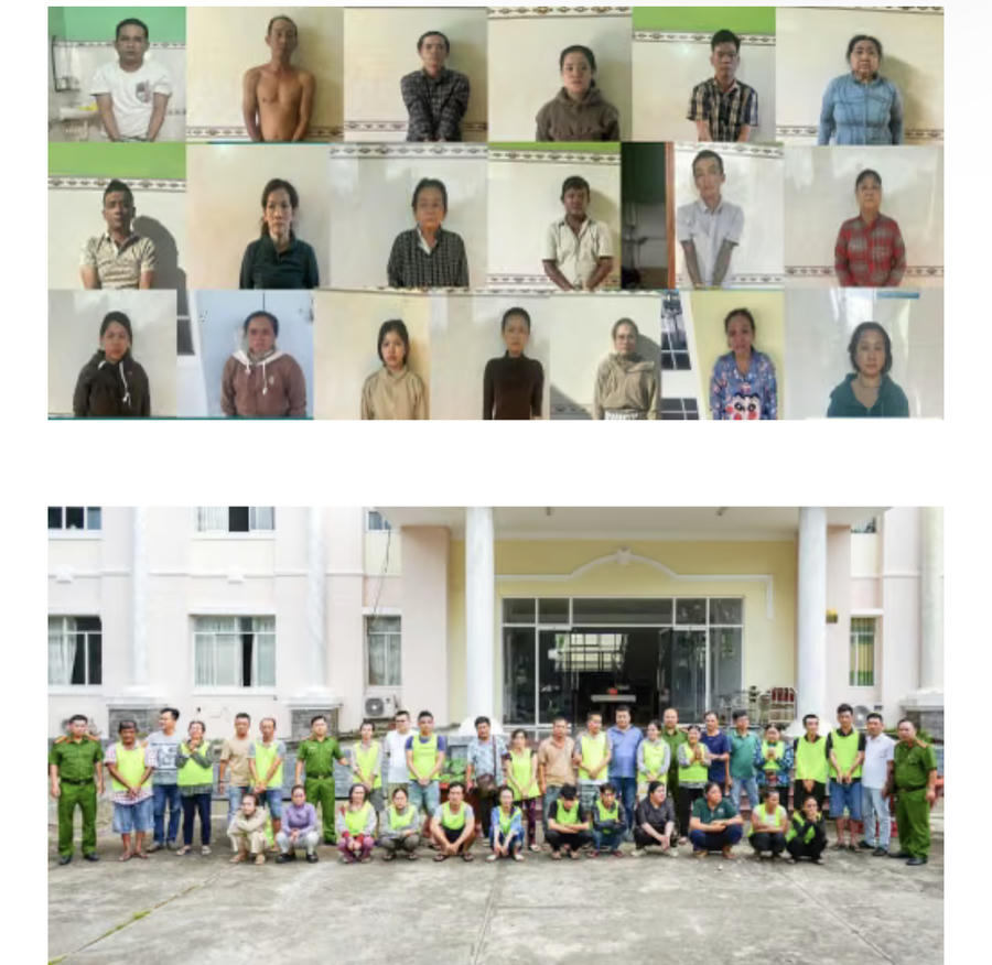 Các đối tượng trong vụ án.