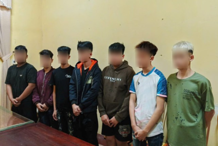 Trong nhóm thanh thiếu niên, đã có 4 đối tượng gây rối trật tự công cộng bị khởi tố. Ảnh: Công an tỉnh Phú Thọ