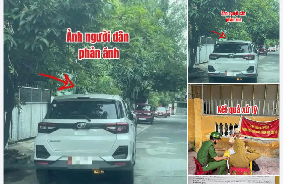 Người dân Hà Tĩnh phản ánh tình trạng ô tô đỗ ngược chiều lưu thông trên đường, gây cản trở giao thông.