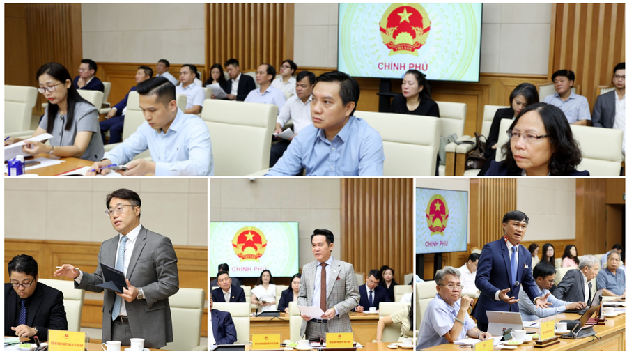 Các Đại biểu tham dự, phát biểu tại cuộc làm việc. Ảnh: VGP