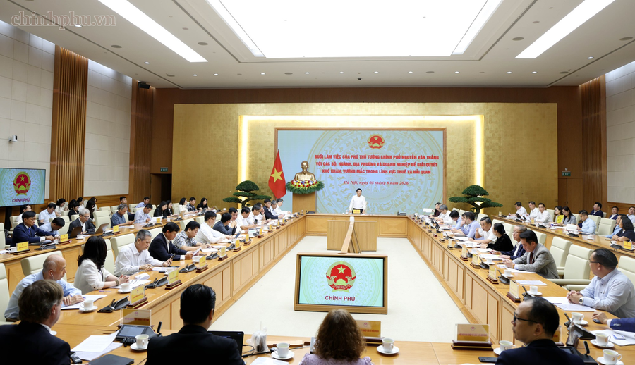Toàn cảnh cuộc làm việc. Ảnh:VGP