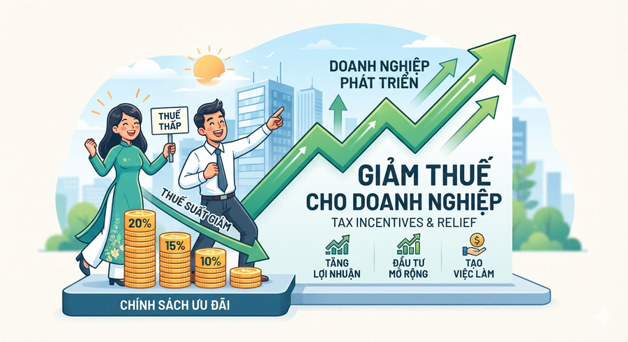 Đề xuất giải pháp giảm thuế giúp hộ, cá nhân kinh doanh và doanh nghiệp nhỏ và vừa phát triển. Hỉnh ảnh minh hoạ (Thiết kế bởi AI).
