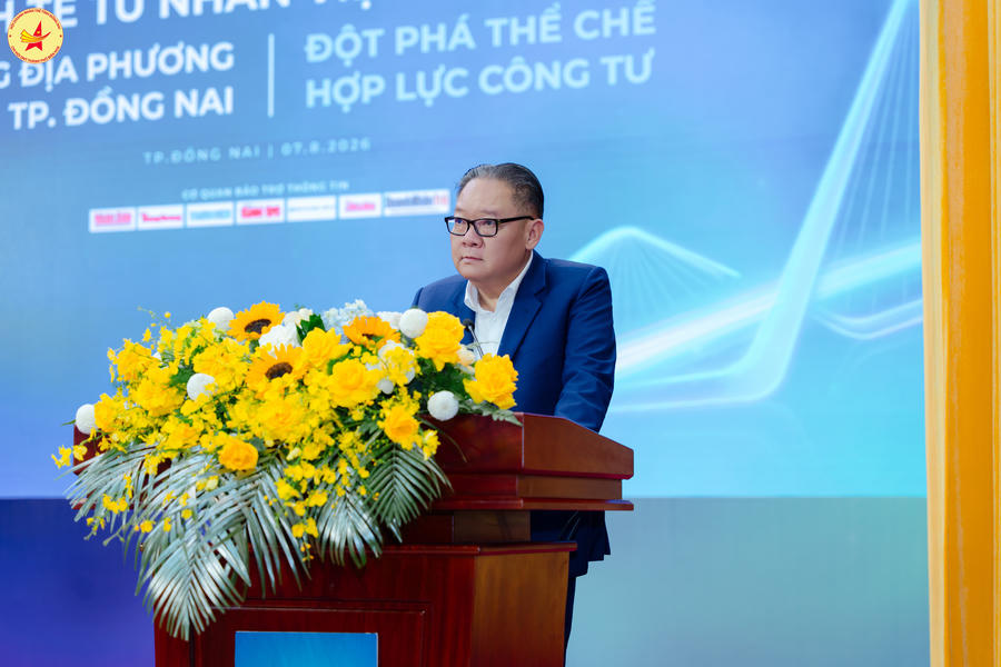 Ông Nguyễn Kim Long, Phó Chủ tịch Thường trực UBND TP Đồng Nai phát biểu tại diễn đàn. Ảnh: Trung Anh