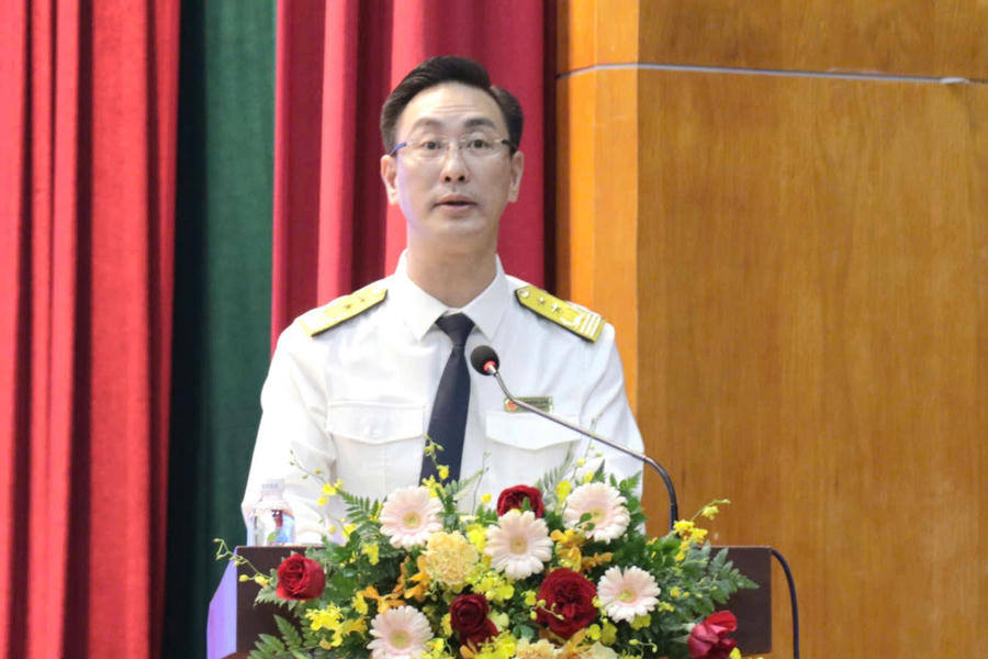 Ông Đoàn Minh Dũng, Trưởng Thuế Thành phố phát biểu tại sự kiện.