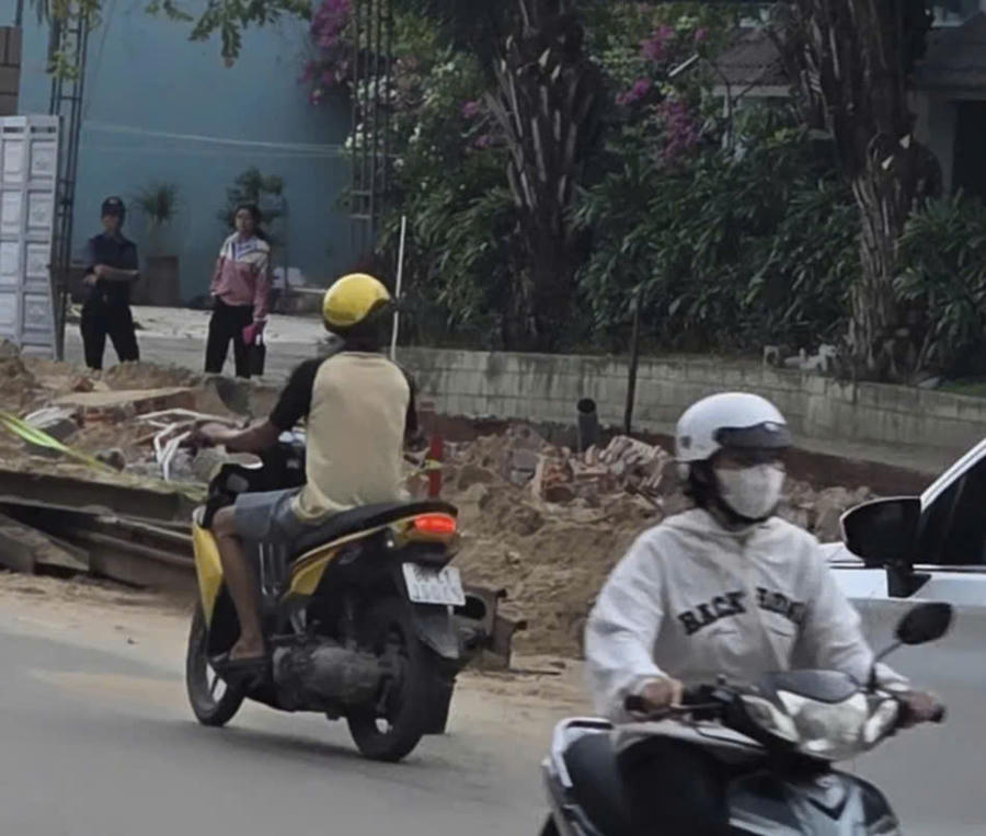 Hiện trường nơi xảy ra vụ tai nạn lao động. Ảnh: T.T