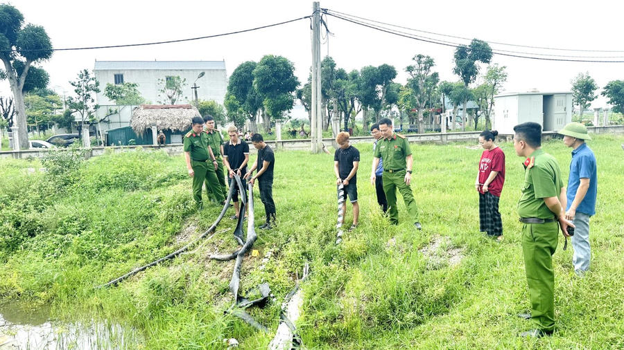 Hiện trường nơi xảy ra vụ án - Ảnh Công an Thanh Hóa.