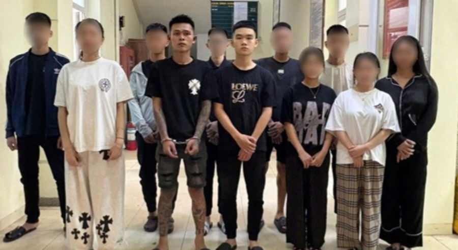 Công an Hà Nội, khởi tố 7 bị can hỗn chiến, chém người tại nhà hàng ở Vĩnh Hưng. Ảnh: Công an Hà Nội