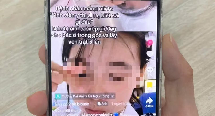 Hình ảnh đăng tải của hai sinh viên gây xôn xao mạng xã hội. Ảnh: Mạng xã hội.