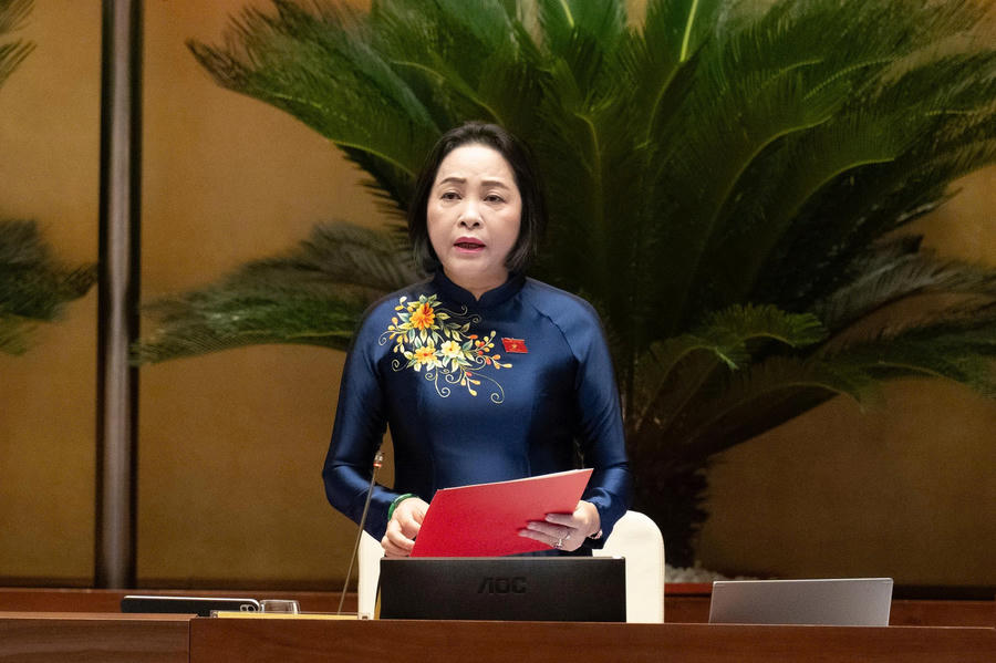 Phó Chủ tịch Quốc hội Nguyễn Thị Thanh phát biểu kết luận. Ảnh: quochoi.vn