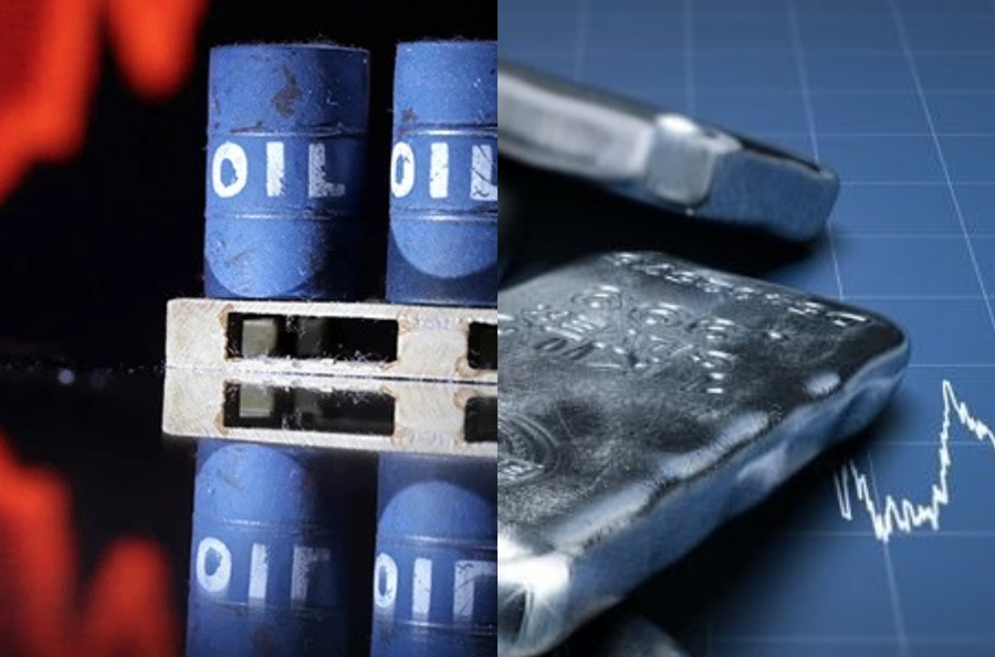 Giá dầu lao dốc, giá bạc tăng mạnh trong tuần giao dịch giằng co.