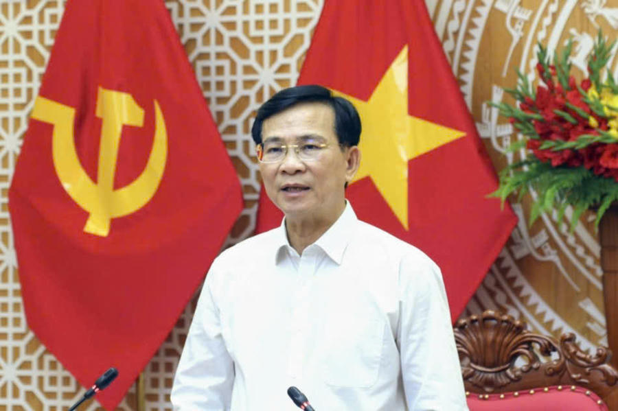 Ủy viên Ban Chấp hành Trung ương Đảng, Phó Bí thư Tỉnh ủy, Chủ tịch UBND tỉnh Lâm Đồng Hồ Văn Mười phát biểu kết luận tại buổi lễ. Ảnh: Báo Lâm Đồng
