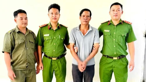 Cơ quan công an bắt giữ đối tượng Nguyễn Hữu Đức.