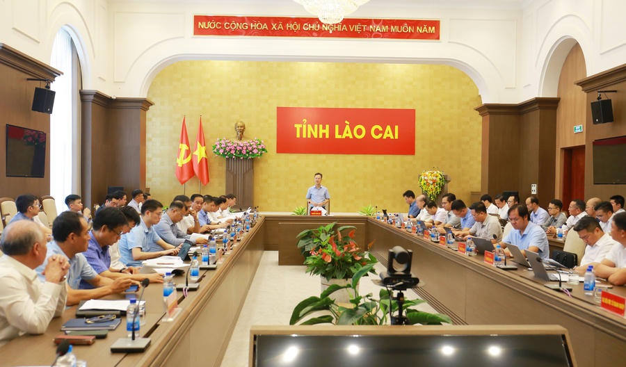 Toàn cảnh buổi làm việc. (Ảnh: CTTĐT Lào Cai).