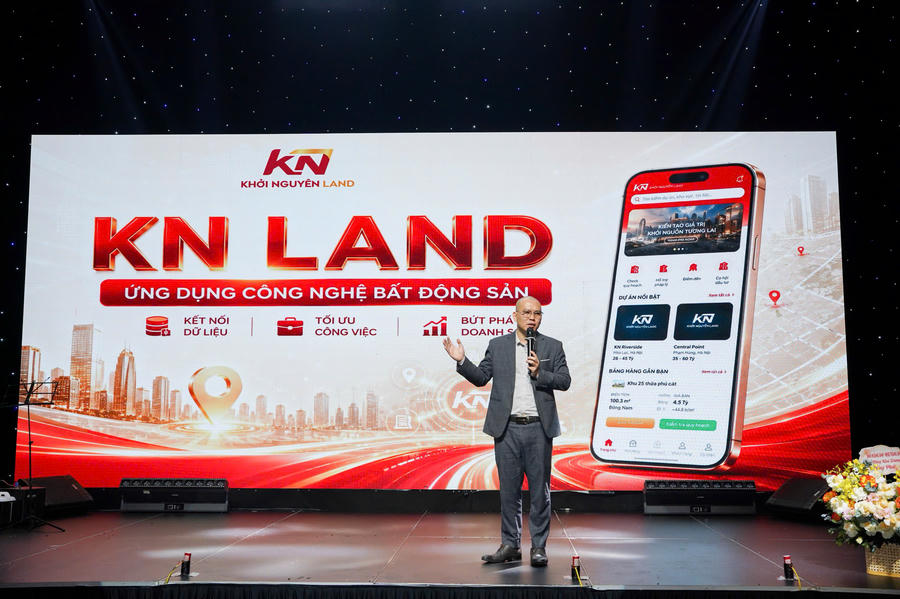 Ông Nguyễn Văn Hà - Tổng Giám đốc Khởi Nguyên Land giới thiệu App KN LAND (Nguồn: Công ty Cổ phần Khởi Nguyên Land cung cấp)
