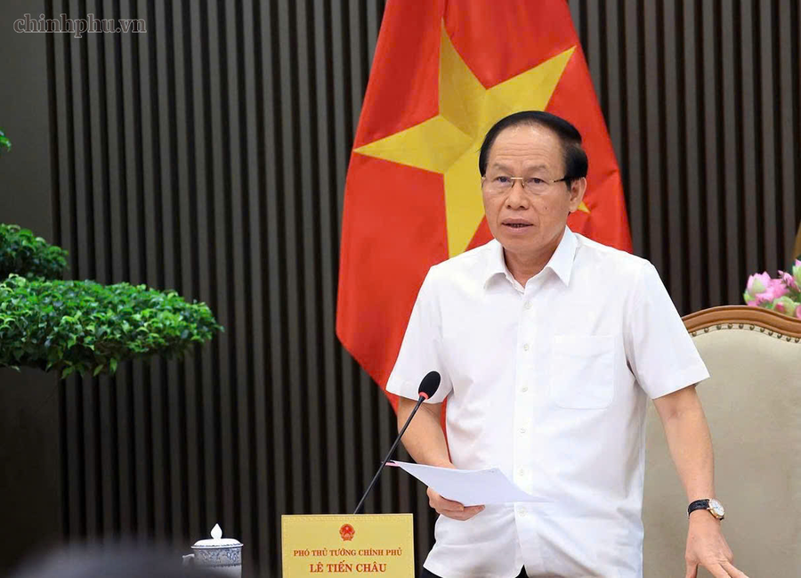 Phó Thủ tướng Lê Tiến Châu chủ trì cuộc họp. Ảnh: VGP