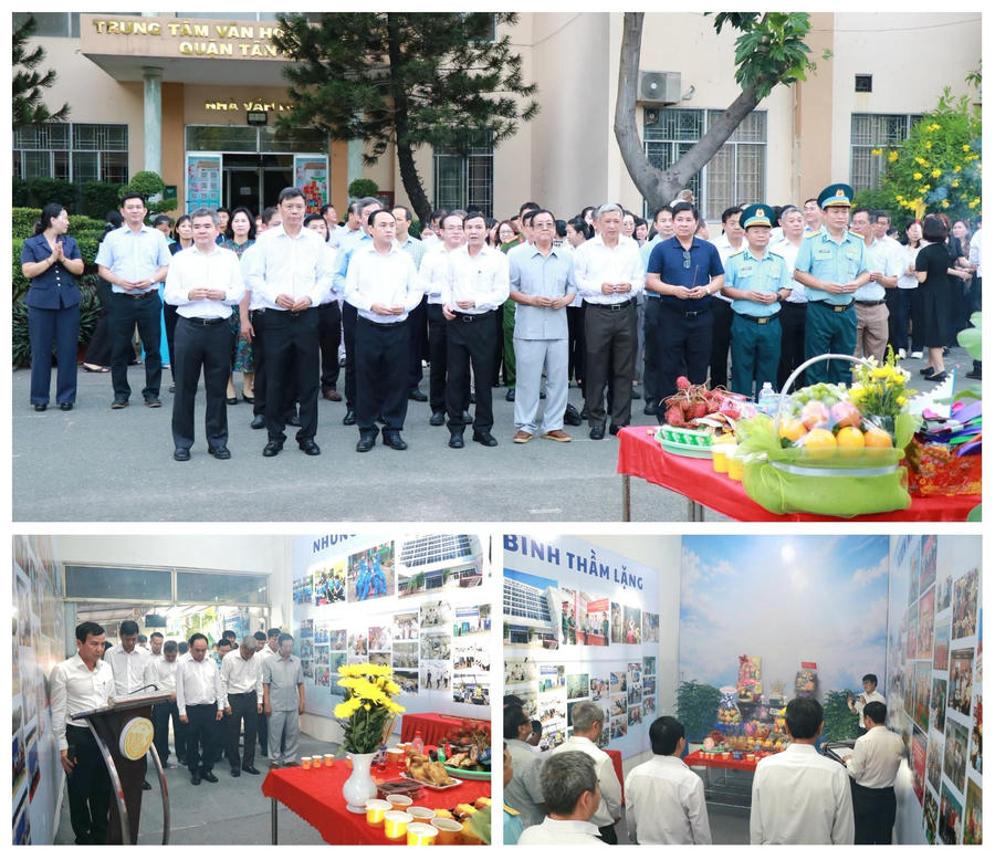 Trong không khí trang nghiêm, các đại biểu đã thành kính dâng hương, dành phút tưởng niệm những đồng bào không may qua đời trong đại dịch COVID-19.