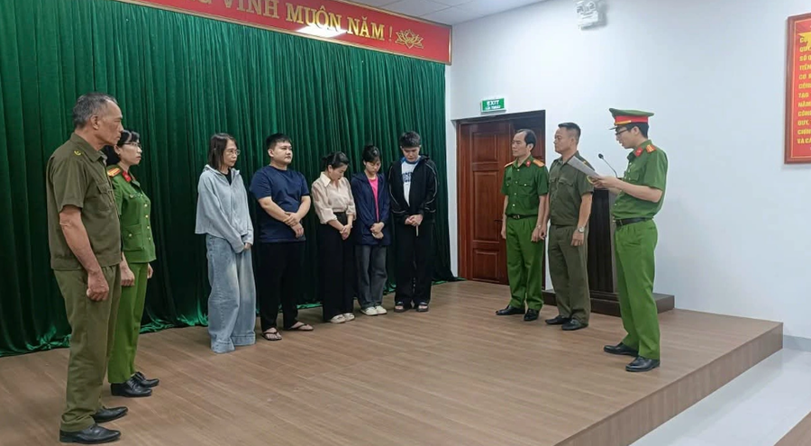 Các bị can trong vụ án (Ảnh: Công an Bắc Ninh).