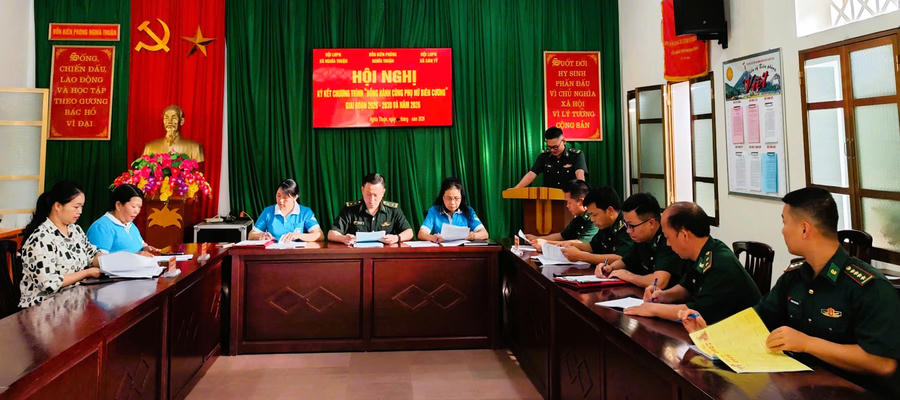 Đồn Biên phòng Nghĩa Thuận và Hội Liên hiệp phụ nữ xã Nghĩa Thuận và xã Cán Tỷ tổ chức Hội nghị ký kết Chương trình “Đồng hành cùng phụ nữ biên cương” giai đoạn 2026–2030.