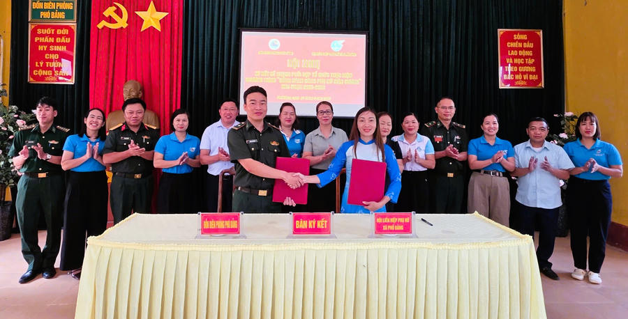 Đồn Biên phòng Phó Bảng và Hội Liên hiệp phụ nữ xã Phó Bảng ký kết Chương trình “Đồng hành cùng phụ nữ biên cương” giai đoạn 2026–2030.