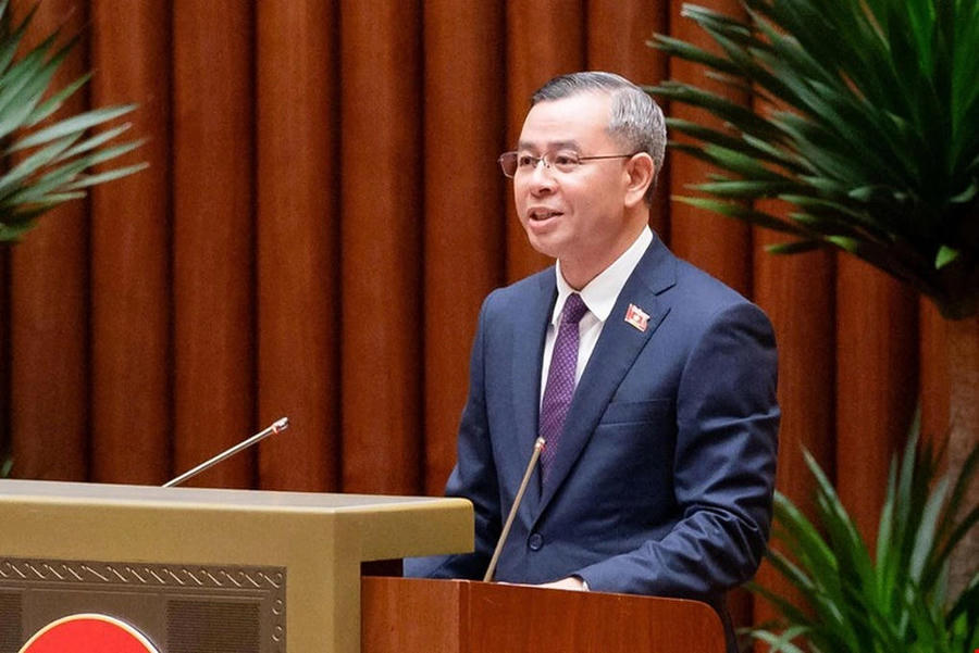 Bộ trưởng Bộ Tài chính Ngô Văn Tuấn. Ảnh Media Quốc hội