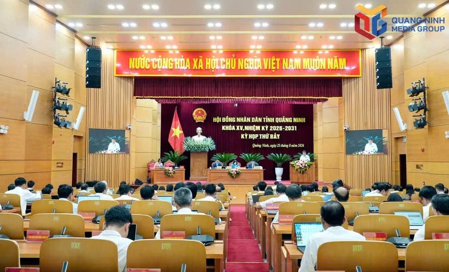 Quang cảnh phiên bế mạc Kỳ họp thứ 7 HĐND tỉnh Quảng Ninh khóa XV, nhiệm kỳ 2026-2031 