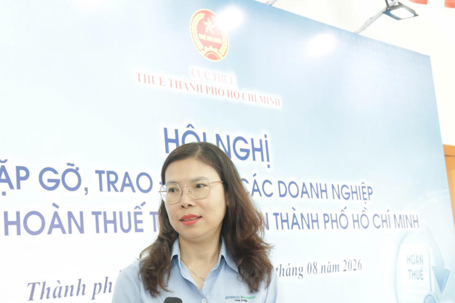 Bà Nguyễn Thị Đào, Kế toán trưởng Công ty Cổ phần Thép Posco Yamato Vina.