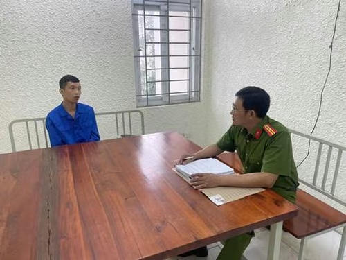 Lê Công Thao tại cơ quan điều tra.