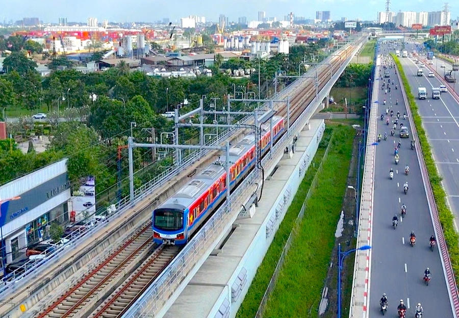 Metro đoạn qua phường Phú Lợi dài khoảng 3,67km, dự kiến bố trí 2 nhà ga, gồm ga số 6 và ga số 7. Ảnh: Duy Trường