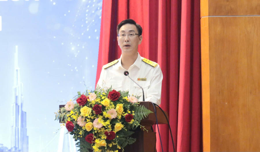 Ông Đoàn Minh Dũng - Trưởng Thuế Thành phố Hồ Chí Minh phát biểu tại hội nghị.