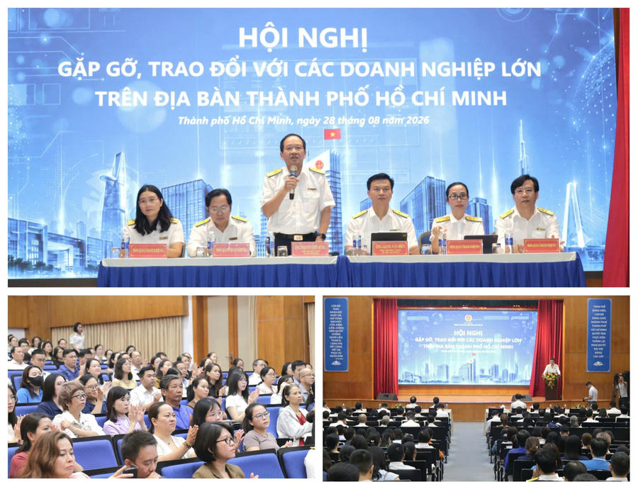 Dưới sự trì đàm của Ban lãnh đạo Thuế TP.HCM và đại diện các phòng chuyên môn, hàng loạt câu hỏi, vấn đề được mổ xẻ, giải đáp trực tiếp tại hội trường.