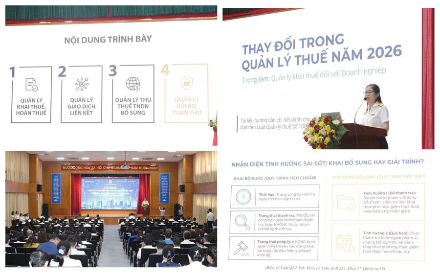 Đại diện Phòng Nghiệp vụ - Dự toán - Pháp chế Thuế Thành phố Hồ Chí Minh cập nhật những chính sách thuế mới trong năm 2026.