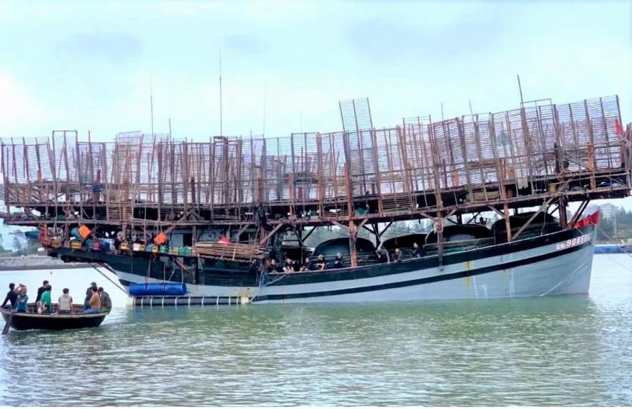 Tàu QNa 90859 TS trước khi gặp nạn. Ảnh MXH