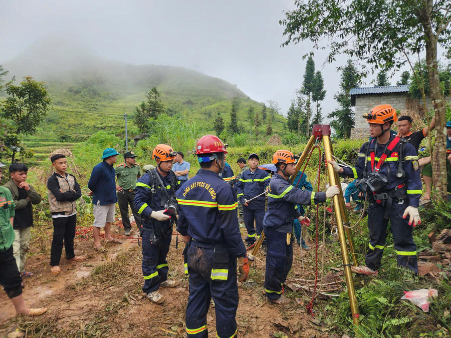 Khu vực hiện trường xảy ra vụ tai nạn.