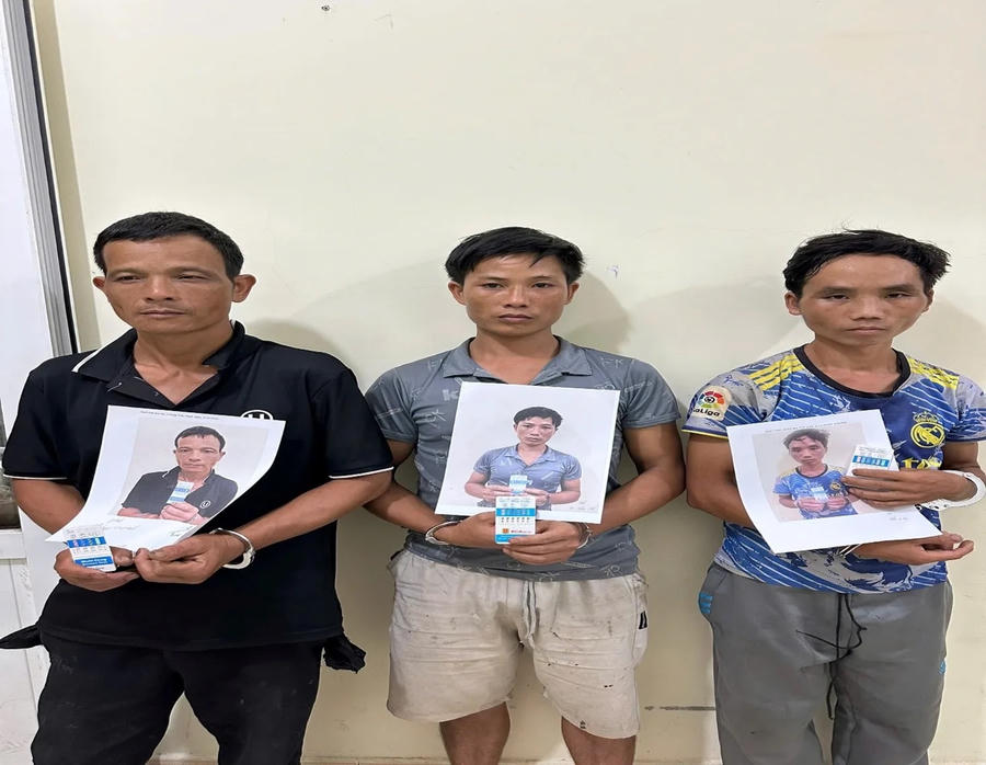 3 đối tượng trong vụ án. (Ảnh: Công an tỉnh Lai Châu)