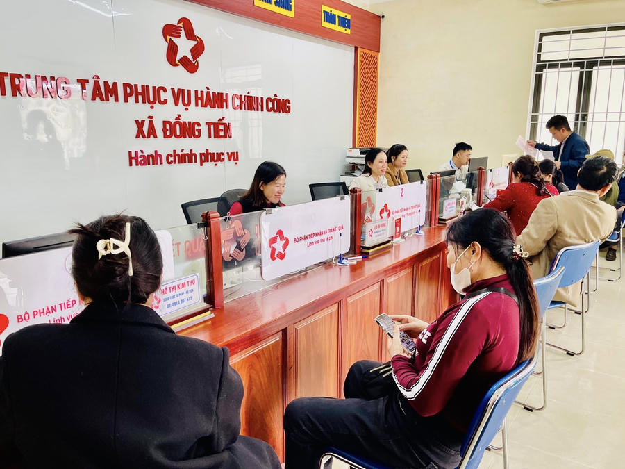Trung tâm phục vụ Hành chính công xã Đồng Tiến, tỉnh Hà Tĩnh.