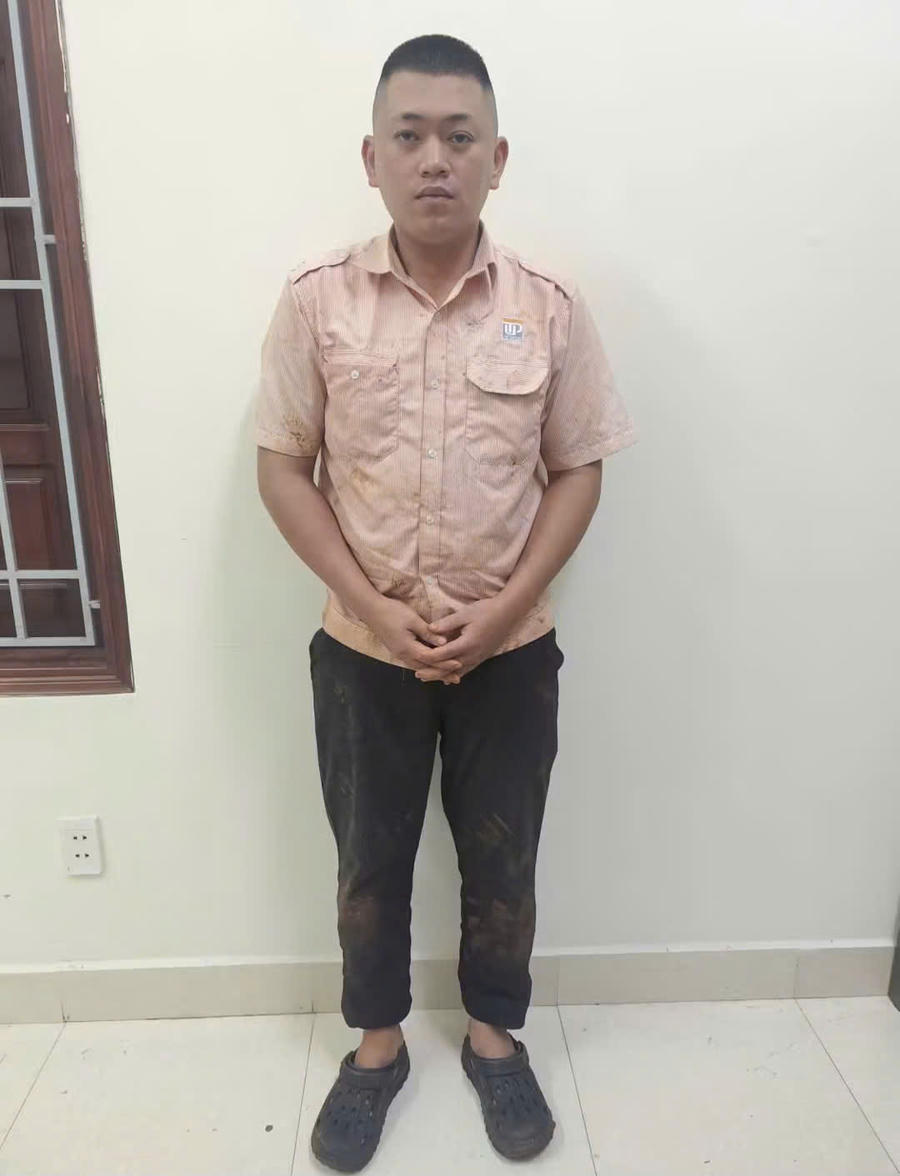 Tài xế Nguyễn Cảnh Hạ Long. SN 1993, trú tại phường An Bình, tỉnh Gia Lai bị Công an tạm giữ. Ảnh: Công an Gia Lai