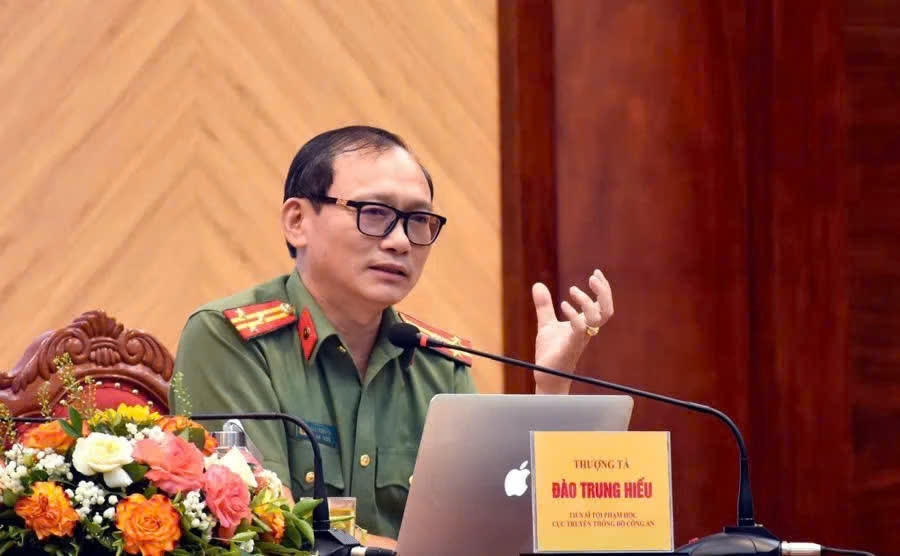 Thượng tá, Tiến sĩ (TS). Đào Trung Hiếu, chuyên gia tội phạm học.