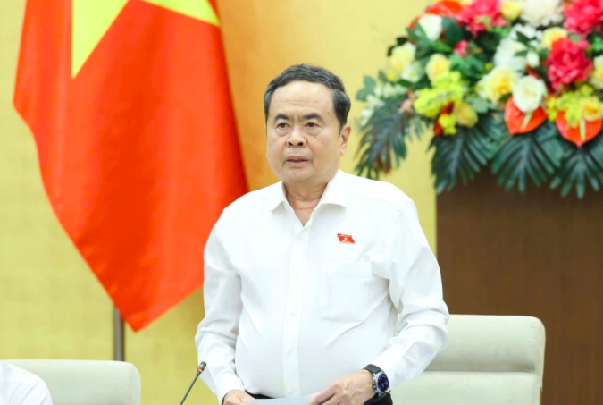 Chủ tịch Quốc hội Trần Thanh Mẫn phát biểu tại phiên họp (Ảnh: Media Quốc hội).