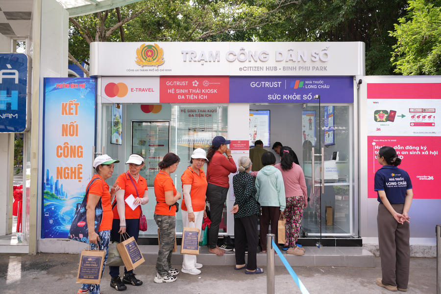 Trạm Công dân số được Bộ Công an công nhận là sáng kiến cải cách hành chính cấp Bộ. Ảnh: H.Khánh